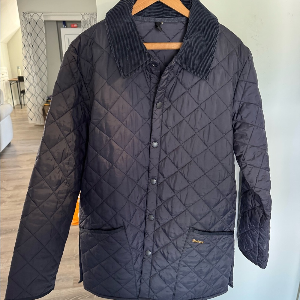 Barbour Blue Lightweight Quilted Shirt Jacket